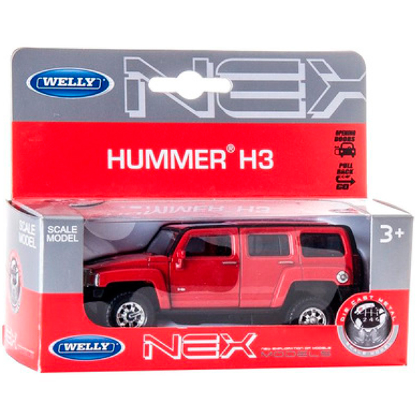 Машинка коллекционная Hummer H3, масштаб 1:34-39  